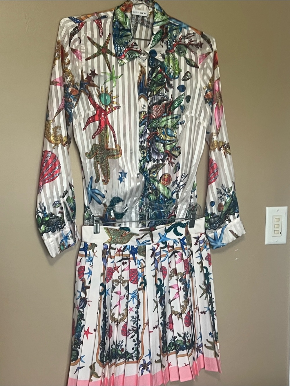 Vogue Vibes Colorful Floral-Print Satin Blouse